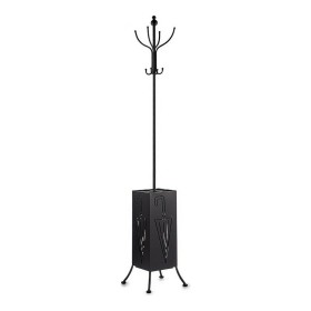 Porte-manteau porte-parapluie Noir Métal (34 x 188 x 34 cm) de Gift Decor, Portemanteaux - Réf : S3609675, Prix : 46,61 €, Re...