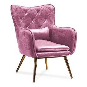 Fauteuil Rose Velours (68 x 92 x 70 cm) de Gift Decor, Chaises - Réf : S3609681, Prix : 161,37 €, Remise : %