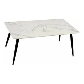 Table Basse Blanc Noir Marbre Métal Mélamine Bois MDF 60 x 110 x 45 cm de Gift Decor, Tables - Réf : S3609698, Prix : 41,20 €...