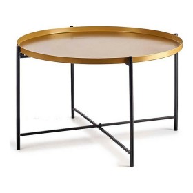 Mesa de apoio Preto Dourado Metal (76,5 x 46 x 76,5 cm) de Gift Decor, Jogos de móveis - Ref: S3609710, Preço: 35,53 €, Desco...