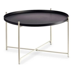 Mesa de apoio Preto Branco Metal (76,5 x 46 x 76,5 cm) de Gift Decor, Jogos de móveis - Ref: S3609711, Preço: 42,35 €, Descon...