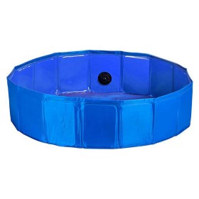 Piscina Desmontable Mascotas Azul Poliéster Plástico (120 x 30 x 120 cm) de Mascow, Accesorios para el baño y la ducha - Ref:...