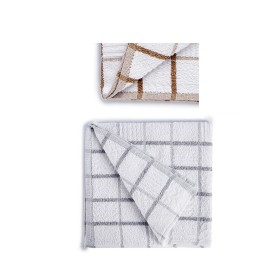 Kitchen Cloth Squared Grey Beige by BigBuy Home, Dish Cloth & Towels - Ref: S3609783, Price: 1,29 €, Discount: %