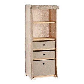 Shelves Beige Wood Cloth (28 x 113 x 42 cm) by Kipit, Standing Shelf Units - Ref: S3609838, Price: 51,17 €, Discount: %