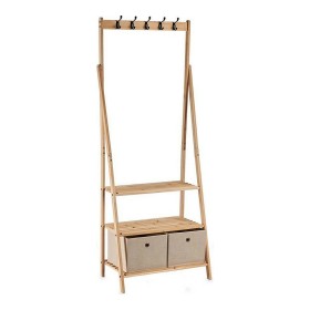 Hat stand Beige Brown Wood Cloth (40,5 x 175 x 67 cm) by Kipit, Coat Racks - Ref: S3609839, Price: 55,41 €, Discount: %