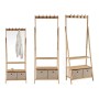 Hat stand Beige Brown Wood Cloth (40,5 x 175 x 67 cm) by Kipit, Coat Racks - Ref: S3609839, Price: 55,41 €, Discount: %