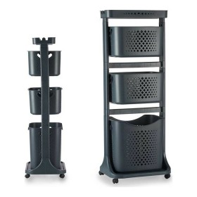 Carrello porta abiti Antracite polipropilene (33 x 112 x 42,5 cm) di Kipit, Ceste per la biancheria - Rif: S3610049, Prezzo: ...