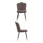 Armchair Purple Shell Polyskin Steel (53 x 88 x 67 cm) by Gift Decor, Chairs - Ref: S3610455, Price: 59,16 €, Discount: %