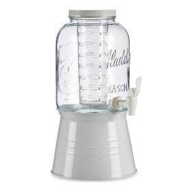 Caraffa in Vetro Trasparente Bianco Con supporto (22,8 x 37,5 x 20 cm) (3800 ml) di Vivalto, Brocche e decanter - Rif: S36104...