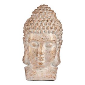 Decorative Garden Figure Buddha Head White/Gold Polyresin (35 x 65,5 x 38 cm) by Ibergarden, Statues - Ref: S3610538, Price: ...