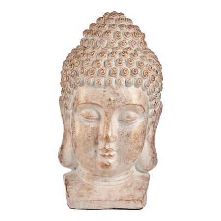 Decorative Garden Figure Buddha Head White/Gold Polyresin (35 x 65,5 x 38 cm) by Ibergarden, Statues - Ref: S3610538, Price: ...