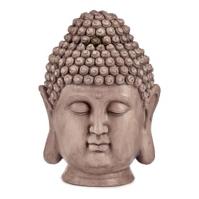 Decorative Garden Figure Buddha Head Grey Polyresin (31,5 x 50,5 x 35 cm) by Ibergarden, Statues - Ref: S3610539, Price: 51,8...