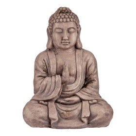 Decorative Garden Figure Buddha Grey Polyresin (23,5 x 49 x 36 cm) by Ibergarden, Statues - Ref: S3610541, Price: 43,72 €, Di...