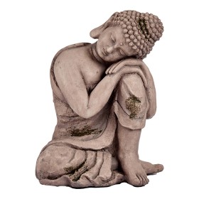 Dekorative Gartenfigur Buddha Grau Polyesterharz (28,5 x 43,5 x 37 cm) von Ibergarden, Statuen - Ref: S3610545, Preis: 46,92 ...