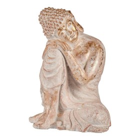 Statua Decorativa da Giardino Buddha Bianco/Dorato Poliresina (35,5 x 54,5 x 42 cm) di Ibergarden, Statue - Rif: S3610554, Pr...