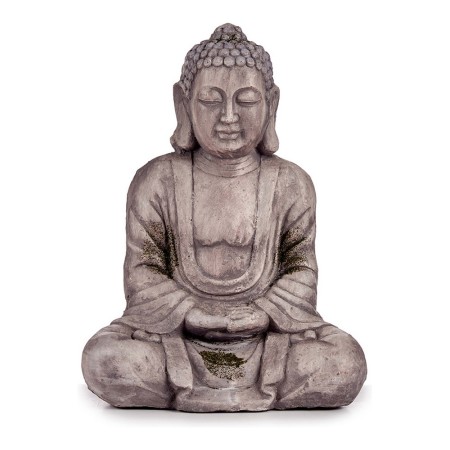 Decorative Garden Figure Buddha Grey Polyresin (25 x 57 x 42,5 cm) by Ibergarden, Statues - Ref: S3610555, Price: 55,65 €, Di...