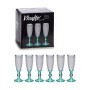 Champagne glass Turquoise Points Glass 6 Units (185 ml) by Vivalto, Champagne flute - Ref: S3610775, Price: 12,54 €, Discount: %