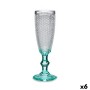 Champagne glass Turquoise Points Glass 6 Units (185 ml) by Vivalto, Champagne flute - Ref: S3610775, Price: 12,54 €, Discount: %