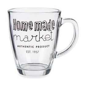 Taza Mug Market Transparente Vidrio (320 ml) (6 Unidades) de Vivalto, Tazas - Ref: S3610842, Precio: 7,55 €, Descuento: %