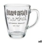 Taza Mug Market Transparente Vidrio (320 ml) (6 Unidades) de Vivalto, Tazas - Ref: S3610842, Precio: 7,55 €, Descuento: %