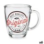 Taza Mug Original Transparente Vidrio (320 ml) (6 Unidades) de Vivalto, Tazas - Ref: S3610845, Precio: 7,55 €, Descuento: %