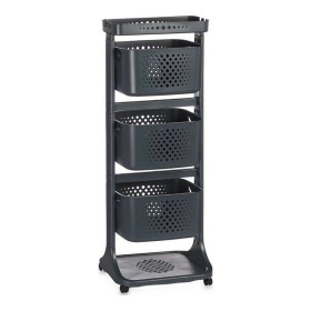 Vegetable trolley Anthracite polypropylene (33 x 112 x 44 cm) by Kinvara, Shelves and supports - Ref: S3610961, Price: 40,78 ...