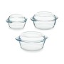 Saucepans 3 Pieces Transparent Borosilicate Glass by Pasabahce, Casserole Dishes - Ref: S3611098, Price: 21,51 €, Discount: %