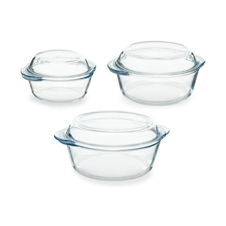 Saucepans 3 Pieces Transparent Borosilicate Glass by Pasabahce, Casserole Dishes - Ref: S3611098, Price: 21,51 €, Discount: %