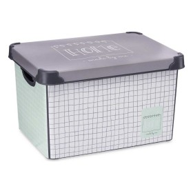 Storage Box with Lid Home Grey Plastic (29 x 23,5 x 39 cm) by Kipit, Storage boxes and chests - Ref: S3611123, Price: 9,21 €,...