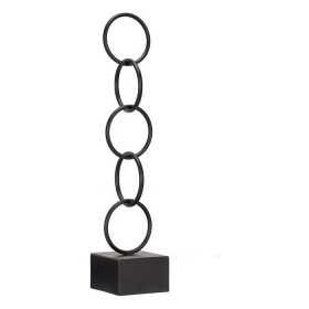 Statua Decorativa Anelli Nero Metallo (12,5 x 60,5 x 12,5 cm) di Gift Decor, Soprammobili - Rif: S3611209, Prezzo: 13,81 €, S...