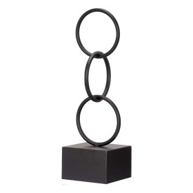 Figura Decorativa Aros Negro Metal (12,5 x 40,5 x 12,5 cm) de Gift Decor, Adornos - Ref: S3611211, Precio: 12,64 €, Descuento: %