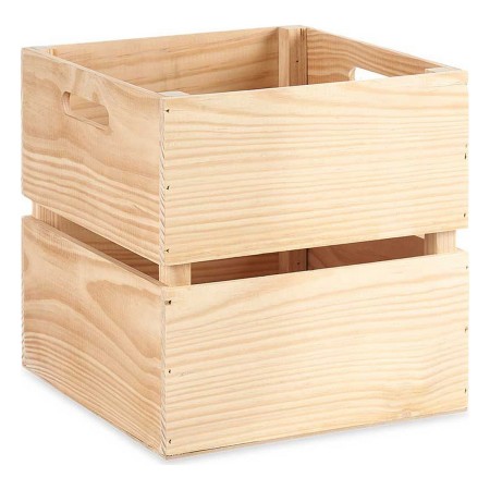 Caja de Almacenaje Madera de pino Marrón natural (30 x 30 x 30 cm) de Gift Decor, Cajas y arcones de almacenaje - Ref: S36112...