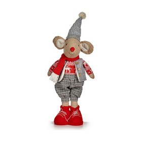 Decorative Figure Mouse Christmas 48 cm White Red Grey Cream by Krist+, Christmas - Ref: S3611552, Price: 12,98 €, Discount: %