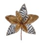 Dekorative Blume Zebra Weihnachten Gold Weiß 35 x 35 x 35 cm | Tienda24 - Global Online Shop Tienda24.eu