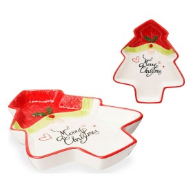 Centro de Mesa Árbol de Navidad Papá Noel 19,6 x 3 x 23 cm Cerámica Rojo Blanco de Krist+, Navidad - Ref: S3611724, Precio: 5...