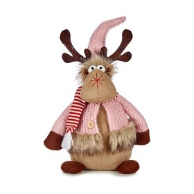 Christmas Reindeer Pink Brown 15 x 43 x 19 cm by Krist+, Christmas - Ref: S3611999, Price: 16,88 €, Discount: %