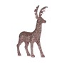 Decoration Large Reindeer 23 x 74,7 x 45 cm Pink Golden Plastic by Krist+, Christmas - Ref: S3612001, Price: 50,47 €, Discoun...