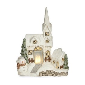 Figura Decorativa Natal Leve LED Casa 18 x 54 x 42 cm Branco Poliresina de Krist+, Natal - Ref: S3612145, Preço: 34,12 €, Des...