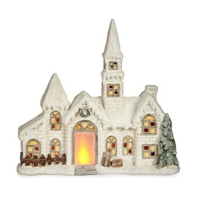 Deko-Figur Weihnachten LED Leicht Haus 11 x 47,5 x 49 cm Weiß Polyesterharz von Krist+, Weihnachten - Ref: S3612147, Preis: 3...