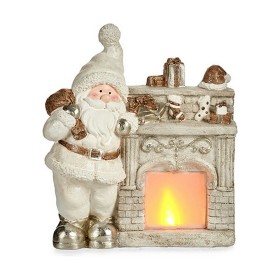 Decorative Figure Father Christmas LED Light 16 x 44 x 35 cm White Polyresin by Krist+, Christmas - Ref: S3612148, Price: 37,...