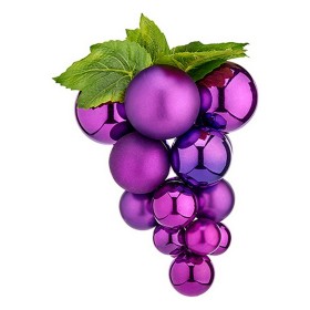 Bola de Natal Uvas Pequeno Roxo Plástico 18 x 24 x 18 cm de Krist+, Natal - Ref: S3612475, Preço: 4,95 €, Desconto: %