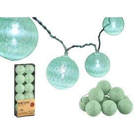 Ghirlanda con Sfere LED Ø 6 cm Menta 2 m di Krist+, Natale - Rif: S3612575, Prezzo: 2,07 €, Sconto: %