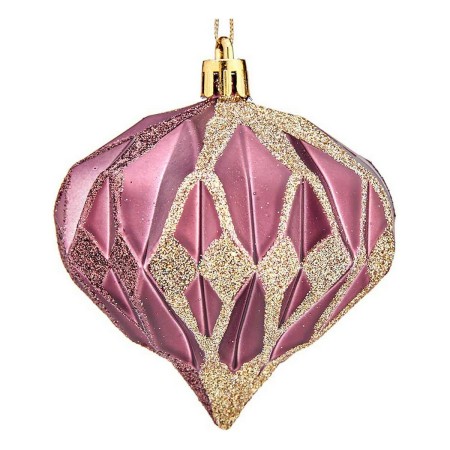 Bolas de Navidad Diamante Ø 8 cm 6 Unidades Rosa Plástico de Krist+, Navidad - Ref: S3612636, Precio: 4,11 €, Descuento: %