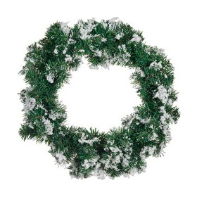 Couronne de Noël Flocons de neige Blanc Vert de Krist+, Noël - Réf : S3612785, Prix : 8,41 €, Remise : %