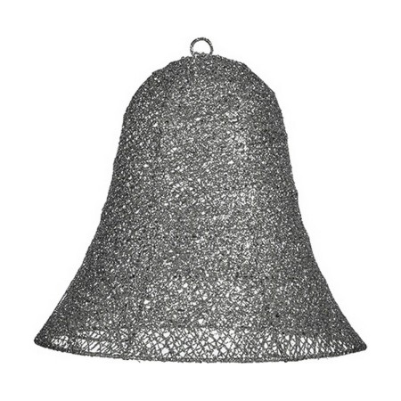 Décorations de Noël Gris Métal Plastique Cloche 30 x 27 x 30 cm | Tienda24 - Global Online Shop Tienda24.eu