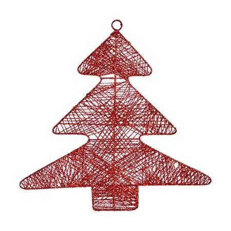 Christmas bauble Red Metal Christmas Tree 36,7 x 0,2 x 37,5 cm | Tienda24 - Global Online Shop Tienda24.eu