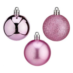 Boule de Noël Ø 5 cm Rose Plastique 12 x 26,5 x 12 cm de Krist+, Noël - Réf : S3612921, Prix : 3,00 €, Remise : %