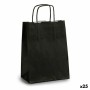 Paper Bag Black (18 x 8 x 31 cm) (25 Units) | Tienda24 - Global Online Shop Tienda24.eu