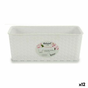 Planter Stefanplast White Plastic 13 x 11 x 28,5 cm (12 Units) by Stefanplast, Window Boxes - Ref: S3614368, Price: 37,73 €, ...