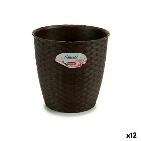 Maceta Stefanplast Plástico Chocolate 19 x 17,5 x 19 cm (12 Unidades) de Stefanplast, Macetas para flores - Ref: S3614378, Pr...